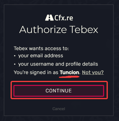 Login with CFX